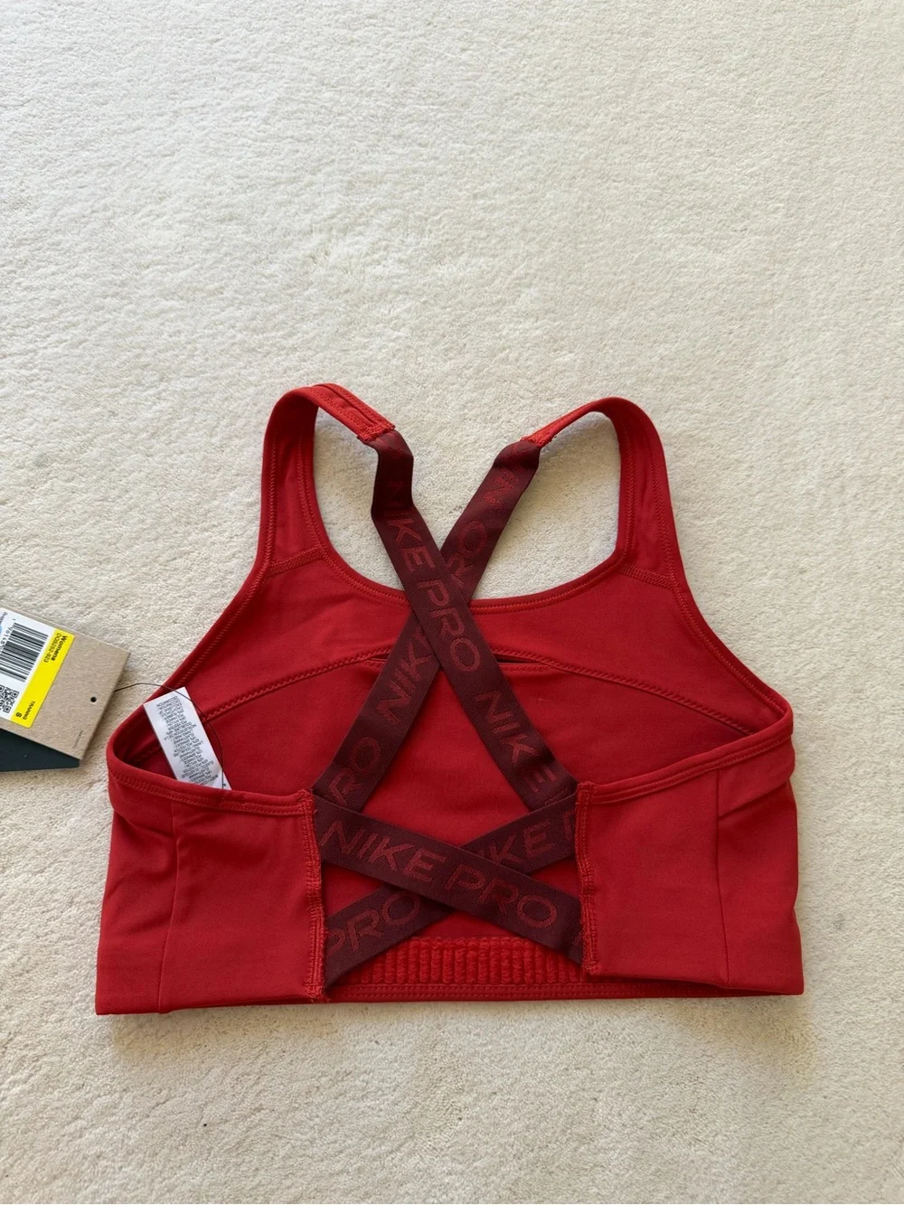 Nike Red Sports Bra Crop Top